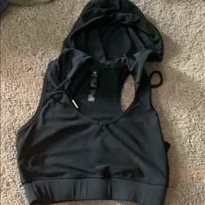 Reflex hooded sports top